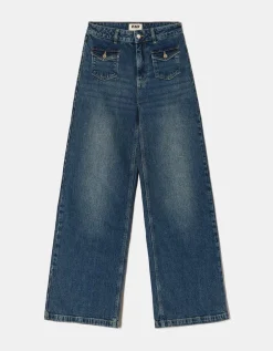 Jean Wide Leg Délavage Brut avec Poches^Tally Weijl Discount