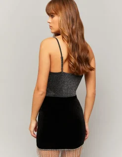 Jupe courte e avec strass en cascade^Tally Weijl New