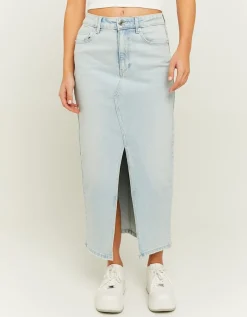 Jupe midi en denim taille haute avec fente^Tally Weijl Hot