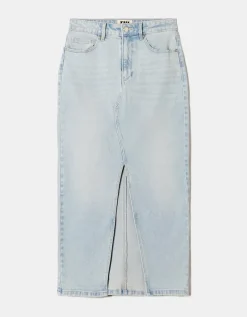 Jupe midi en denim taille haute avec fente^Tally Weijl Hot