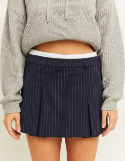 Jupe-Short e Plisée à Fines Rayures^Tally Weijl Discount