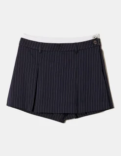 Jupe-Short e Plisée à Fines Rayures^Tally Weijl Discount