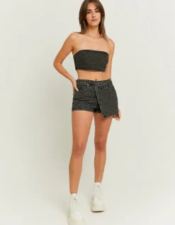 Jupe-Short en Jean avec Strass Taille Mi-Haute^Tally Weijl Clearance