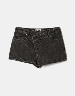 Jupe-Short en Jean avec Strass Taille Mi-Haute^Tally Weijl Clearance