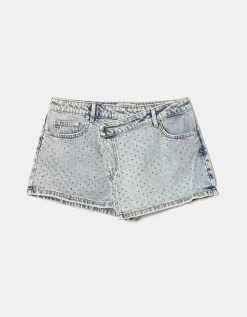 Jupe-Short en Jean avec Strass Taille Mi-Haute^Tally Weijl Best