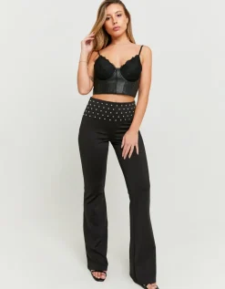 Legging Flare Taille Mi-Haute avec Clous^Tally Weijl Clearance