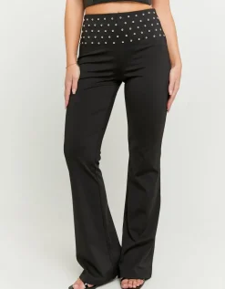 Legging Flare Taille Mi-Haute avec Clous^Tally Weijl Clearance