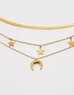 Lot de 3 Colliers avec Lune et Étoiles^Tally Weijl Hot
