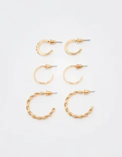 Lot de 3 Paires de petites Créoles^Tally Weijl Hot