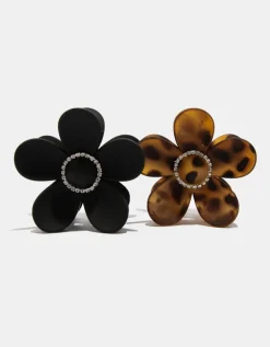 Lot de 2 Pinces à Cheveux Fleur Imprimé Léopard^Tally Weijl Online
