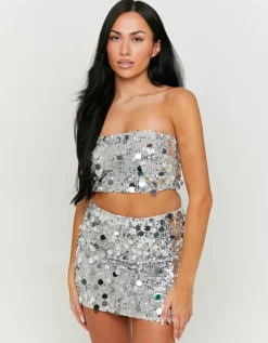 Mini Jupe e avec Grands Sequins^Tally Weijl Online
