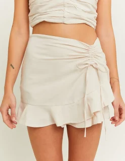 Mini Jupe Toucher Lin à Volants^Tally Weijl Online