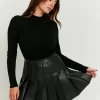 Mini Jupe e Plissée en Similicuir^Tally Weijl Sale