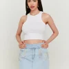 Mini-Jupe en Denim avec Strass^Tally Weijl Sale