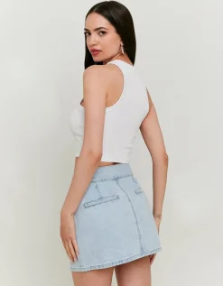 Mini-Jupe en Denim avec Strass^Tally Weijl Sale