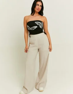 Pantalon Wide Leg Toucher Lin^Tally Weijl Sale