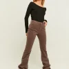 Pantalon Bootcut Brun en Velours Côtelé^Tally Weijl Online