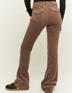 Pantalon Bootcut Brun en Velours Côtelé^Tally Weijl Online