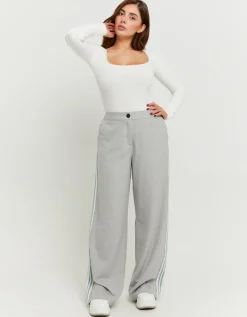 Pantalon de Tailleur Wide Leg avec Bandes Latérales^Tally Weijl Clearance