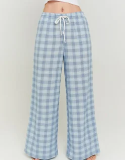 Pantalon Large en Lin à Carreaux^Tally Weijl Sale