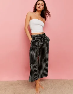Pantalon Rayé Wide Leg avec Taille Élastique^Tally Weijl Clearance
