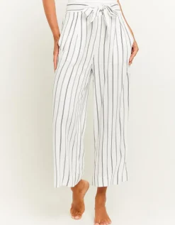 Pantalon Rayé Wide Leg avec Taille Élastique^Tally Weijl Clearance