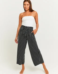 Pantalon Rayé Wide Leg avec Taille Élastique^Tally Weijl Clearance