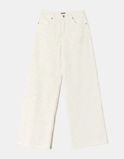Pantalon Wide Leg Taille Haute avec Broderie^Tally Weijl Discount