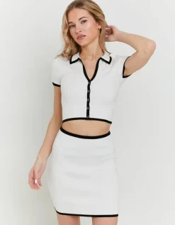 Polo en Maille avec Ourlets Contrastés^Tally Weijl Discount