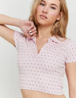 Polo en Maille avec Strass^Tally Weijl Fashion
