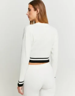 Pull Rayé en Maille avec Col Polo^Tally Weijl Online
