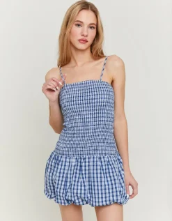 Robe Courte Bleue Imprimé Vichy^Tally Weijl Fashion