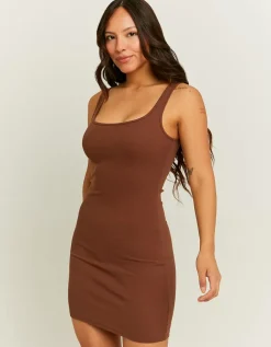 Robe Courte Brune Moulante^Tally Weijl Clearance