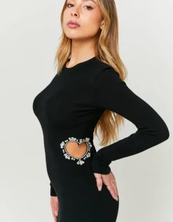 Robe Courte e en Maille avec Découpe et Strass^Tally Weijl Hot