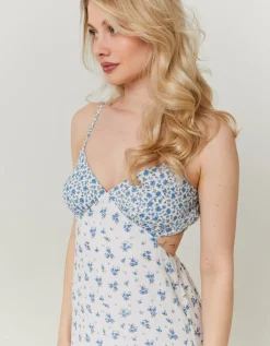 Robe Longue Florale en Lin Froissé^Tally Weijl Outlet