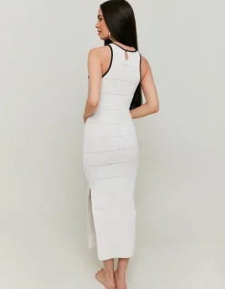 Robe Midi Blanche en Crochet^Tally Weijl Discount