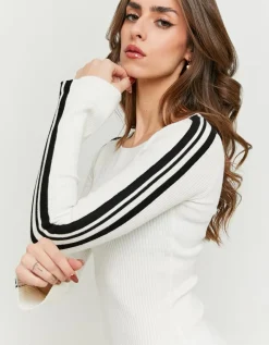Robe Mini he en Maille et Manches Contrastées^Tally Weijl Best