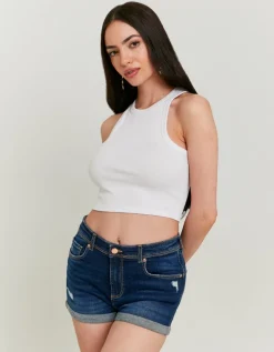 Short en Denim Taille Moyenne à Effet Push-Up^Tally Weijl Fashion