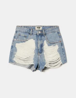 Short jean destroy taille haute^Tally Weijl Hot