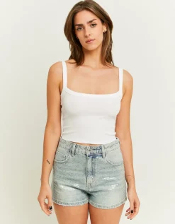 Short Mom Taille Haute avec Paillettes^Tally Weijl Online