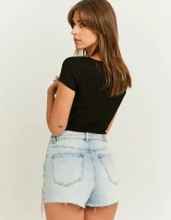 Short Mom Taille Haute avec Strass^Tally Weijl Clearance