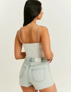 Short Mom Taille Haute avec Strass^Tally Weijl Sale
