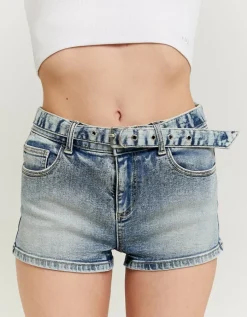 Short Taille Haute en Micro-Denim^Tally Weijl Outlet