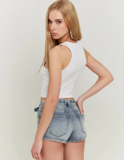 Short Taille Haute en Micro-Denim^Tally Weijl Outlet