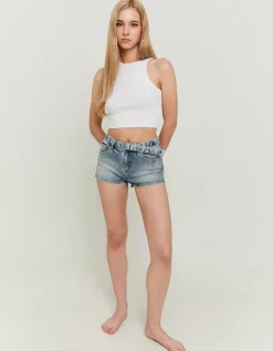 Short Taille Haute en Micro-Denim^Tally Weijl Outlet