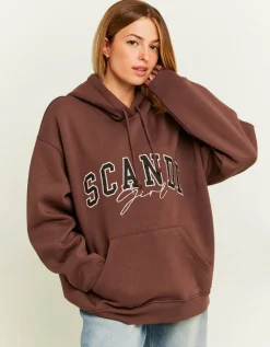 Sweat Brun Oversize avec Imprimé^Tally Weijl Discount