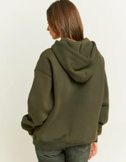 Sweat Oversized Khaki avec Impression à l'avant^Tally Weijl Hot