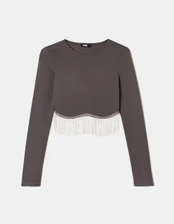 Top à manches longues avec strass^Tally Weijl Outlet