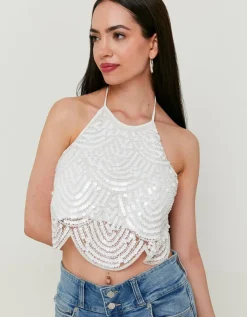 Top Dos Nu à Sequins^Tally Weijl Sale
