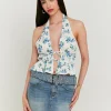 Top Dos Nu Imprimé Floral à nouer sur le devant^Tally Weijl Sale